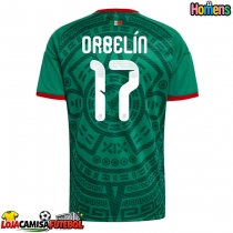 Camisa de Futebol México Orbelin Pineda #17 Equipamento Principal Mundo 2026 Manga Curta